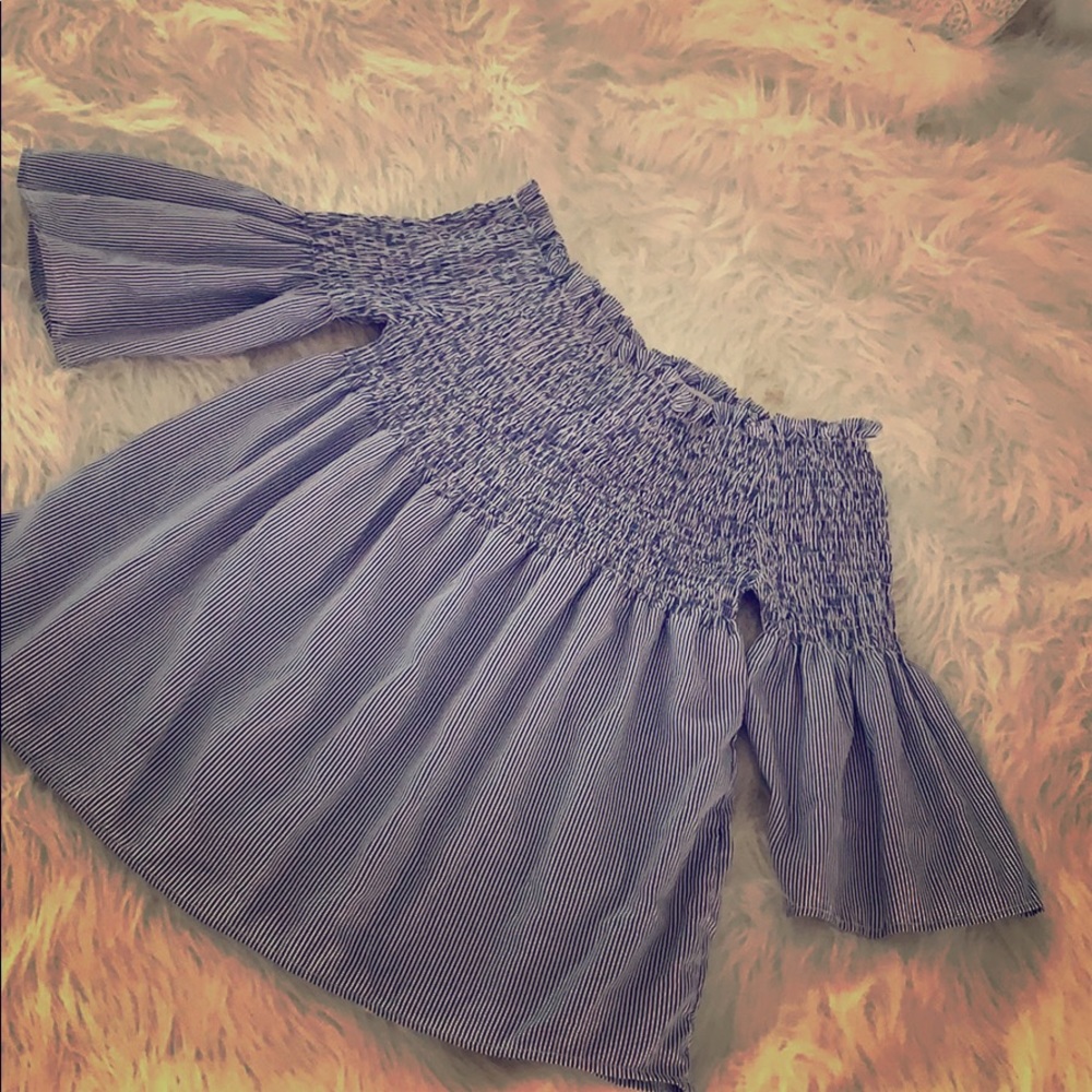 Stripes Top with Bell Sleeves large